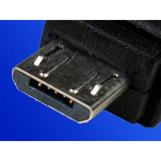 Redukce Roline USB A(F) - microUSB B(M), OTG, 0,15m, černý