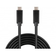Kabel USB-C 3.2 generation 2x2, 3A, 20Gbit/s černý, 1m