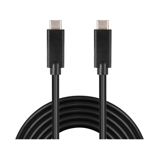 Kabel USB-C 3.2 generation 2x2, 3A, 20Gbit/s černý, 1m
