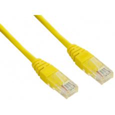 Patch kabel UTP cat 5e, 0,25m - žlutý