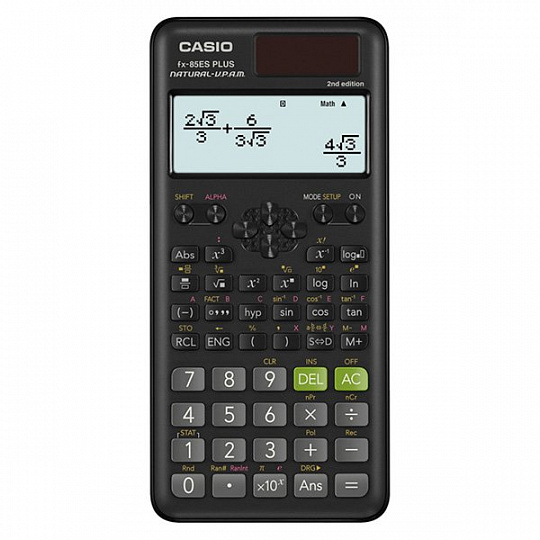 Kalkulačka Casio FX 85 ES Plus E2 černá, s duálním napájením