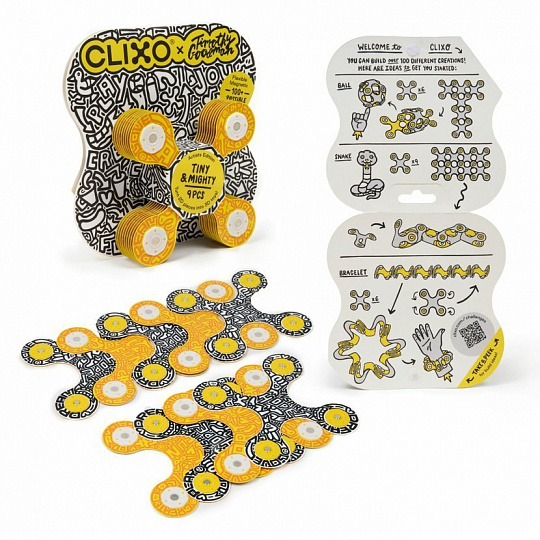 Stavebnice CLIXO Tiny & Mighty Artist Edition (Timothy Goodman) - magnetická, 9 kusů