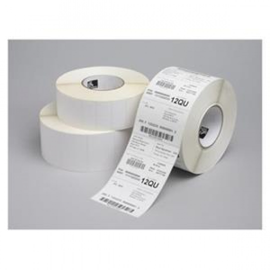 Label, Polyester, 38x6mm; Thermal Transfer, Z-ULTIMATE 3000T WHITE, Coated, Permanent Adhesive, 25mm Core