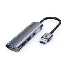 C-TECH HUB USB, UHB-U3-AL, 4x USB 3.2 Gen 1, hliníkové tělo