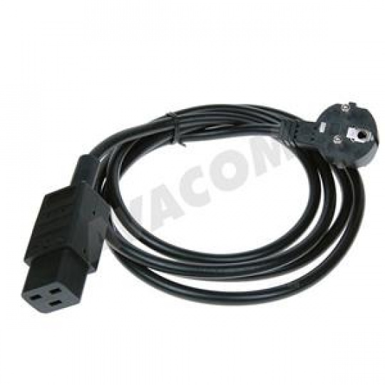 AVACOM Napájecí síťový kabel pro UPS a servery, PC 230V 16A (F), 2m  C19