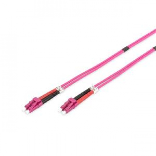 DIGITUS Fiber Optic Patch Cord, LC to LC, Multimode OM4 - 50/125 µ, Duplex Length 3m