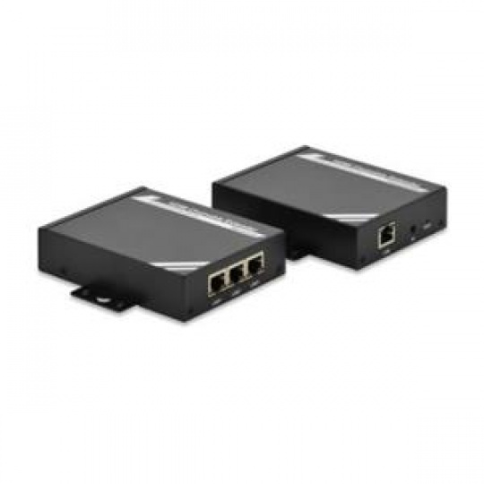 Digitus Sada HDMI přez IP Extender CAT. 5e / 6, do 100 m, kaskádovatelné, namontovatelné do stojanu