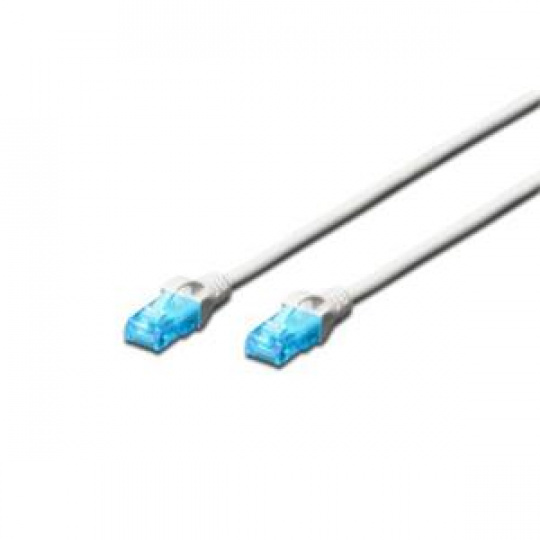 Digitus Ecoline Patch kabel, UTP, CAT 5e, AWG 26/7, bílý 3m, 1ks