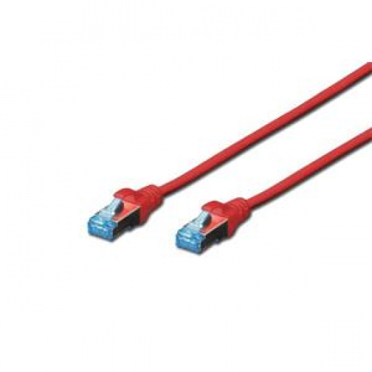 Digitus CAT 5e SF-UTP patch cable, PVC AWG 26/7, length 5 m, color red