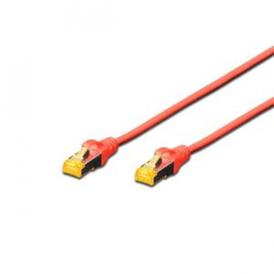 Digitus CAT 6A S-FTP patch cable, Cu, LSZH AWG 26/7, length 1 m, color red
