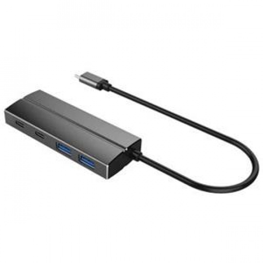 PremiumCord 10G SuperSpeed USB Hub Type C to 2 X USB 3.1 A + 2 X USB 3.1 C Aluminum