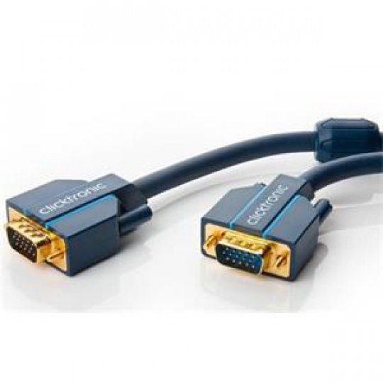ClickTronic Kabel k monitoru HQ OFC (Coax) SVGA MD15HD-MD15HD s ferrity, 2m