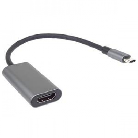 PremiumCord Převodník USB-C na HDMI, rozlišení 4K a FULL HD 1080p, kovové pouzdro