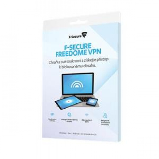 F-Secure Freedome VPN  - 3 instalace na 1 rok,  CZ - elektronicky