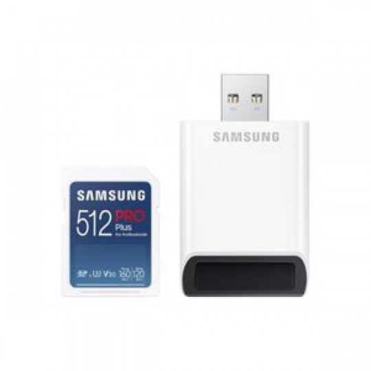 Samsung/SDXC/512GB/180MBps/USB 3.0/USB-A/Class 10/+ Adaptér
