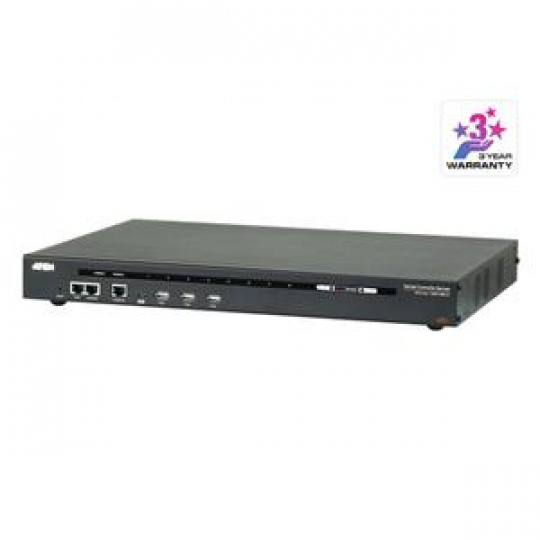 ATEN SN-0108CO 8-Port Serial Console Server dual-power (Cisco pin-outs and auto-sensing DTE/DCE function)