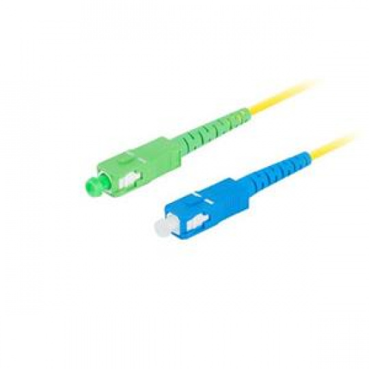 LANBERG optický patch cord SM SC/APC-SC/UPC simplex 1m LSZH G657A1 průměr 3mm, barva žlutá