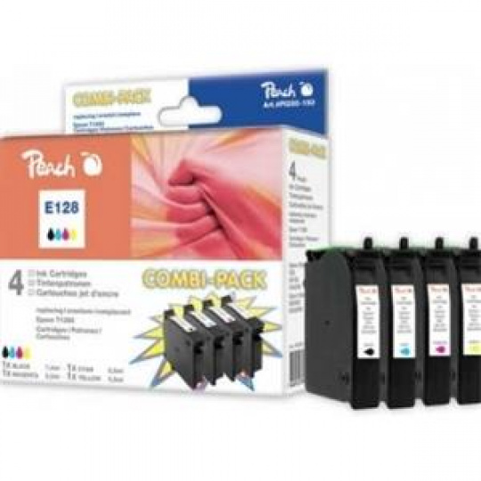 PEACH kompatibilní cartridge Epson T1285 MultiPack, Black, Cyan, Magenta, Yellow, 4x 1,5 ml