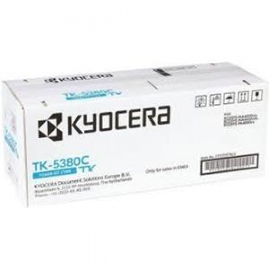 Kyocera toner TK-5380C cyan na 10 000 A4 (při 5% pokrytí), pro PA4000cx, MA4000cix/cifx