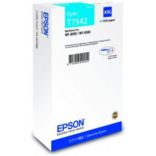 EPSON cartridge T7542 cyan  XXL (WF-8x90)