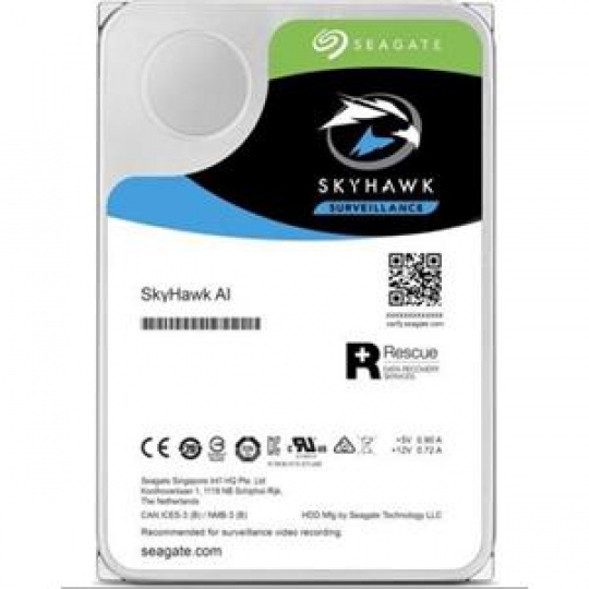 Seagate SkyHawk AI HDD, 16TB, SATAIII, 256MB cache, 7.200RPM