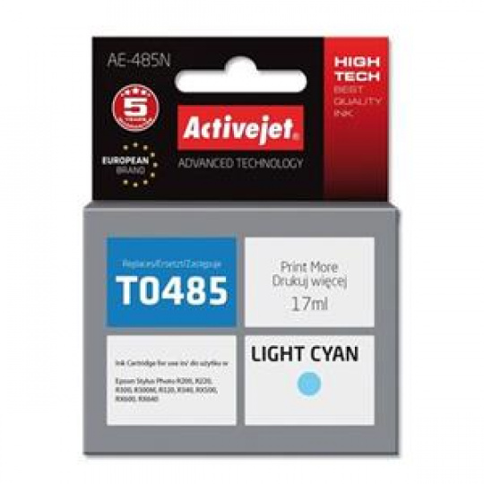 ActiveJet inkoust Epson T0485 R200/R300 Light Cyan, 17 ml     AE-485