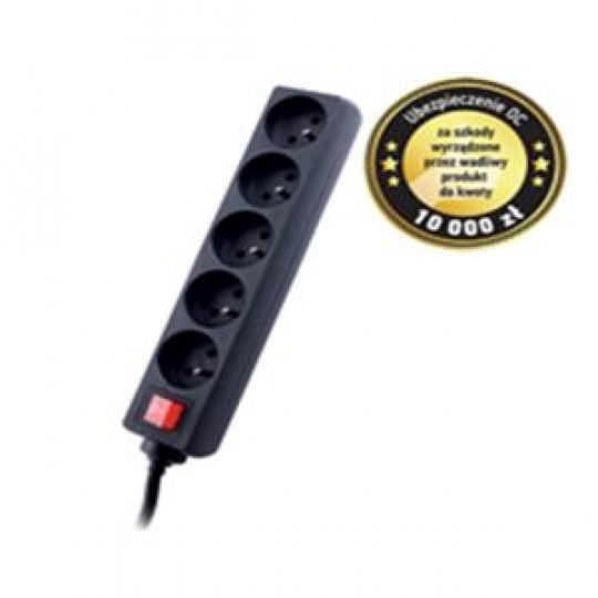 TRACER Surge protector Power Patrol 3 m Black (5 outlets)