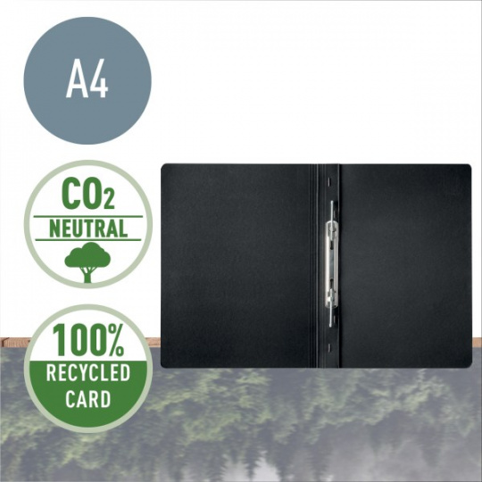 LEITZ Ekologické kartonové desky se spirálovým klipem  RECYCLE, A4, černá