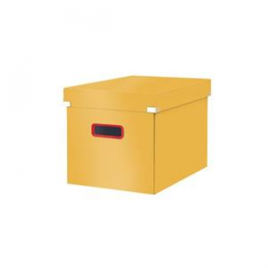 LEITZ Čtvercová krabice  Click&Store COSY, velikost L (A4), teplá žlutá