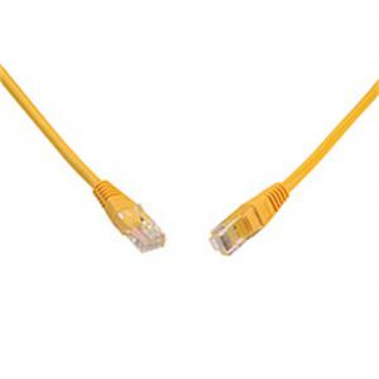 Solarix Patch kabel CAT5E UTP PVC 1m žlutý non-snag-proof C5E-155YE-1MB