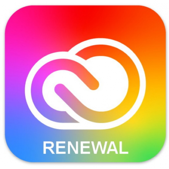 Adobe CC for TEAMS All Apps MP ENG COM RENEWAL 1 User L-4 100+ (12 Months)