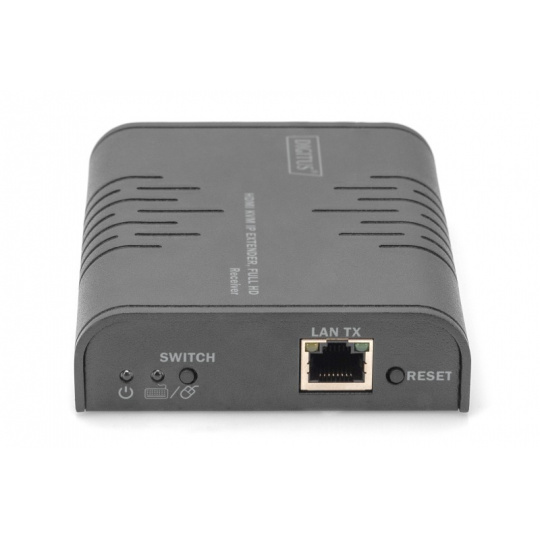 DIGITUS DS-55530 HDMI KVM IP Extender přijímač, Full HD, 60 Hz, 120m, černá