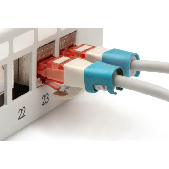 DIGITUS Color spony pro Patch kabel, balíček 100ks, modrá