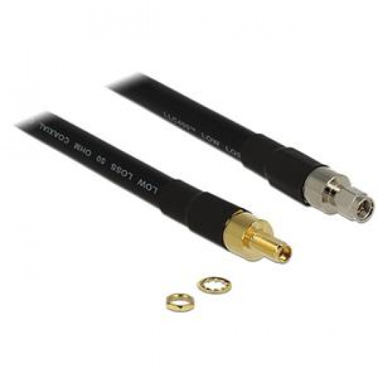 Delock Kabel k Anténě RP-SMA Plug > RP-SMA Jack CFD400 LLC400 1 m Nízká ztrátovost