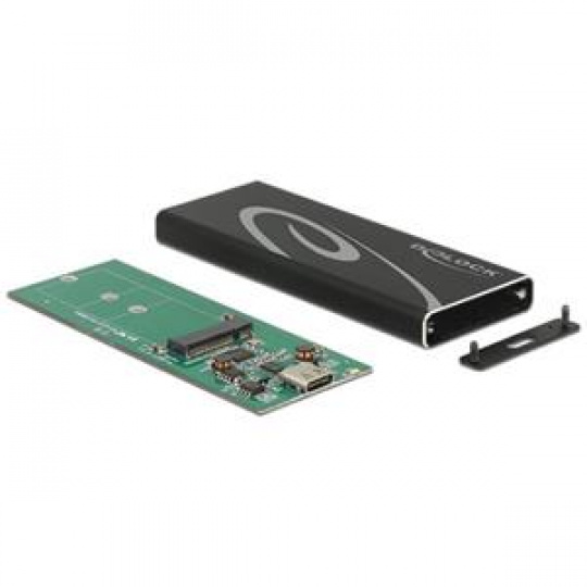 Delock External Enclosure M.2 SSD 60 mm > SuperSpeed USB 10 Gbps (USB 3.1 Gen 2) USB Type-C™ female