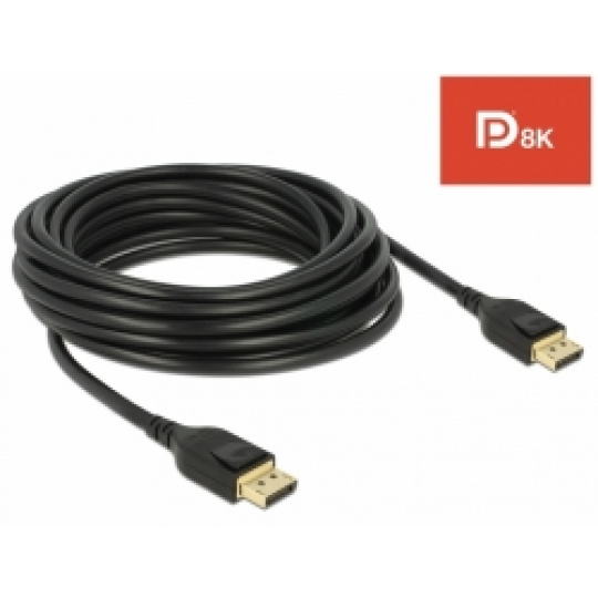 Delock DisplayPort kabel 8K 60 Hz 5 m DP 8K certifikováno