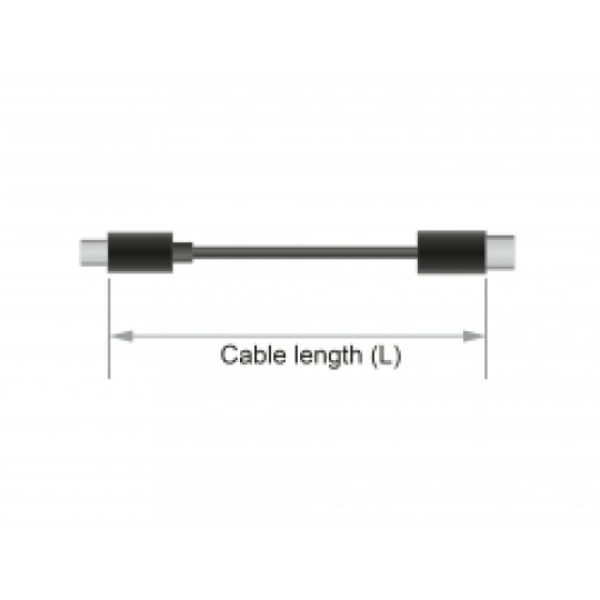 Delock Magnetický USB datový a napájecí kabel cerný 1,1 m