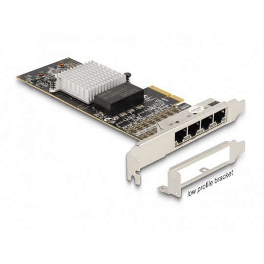 Delock PCI Express x4 karta na 4 x RJ45 Gigabit LAN