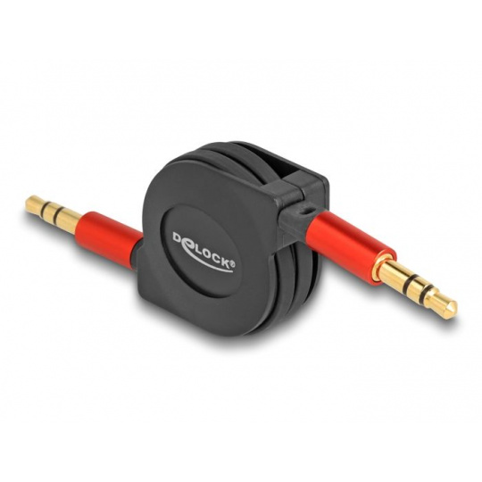 Delock Zatažitelný audio kabel 3,5 mm, 3 Pin Stereo jack, ze zástrčky na zástrčku 90 cm