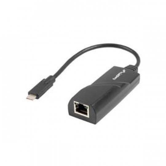LANBERG USB->RJ45 ETHERNET ADAPTÉR SÍŤOVÁ KARTA  USB-C 3.1 1X RJ45 1GB KABEL