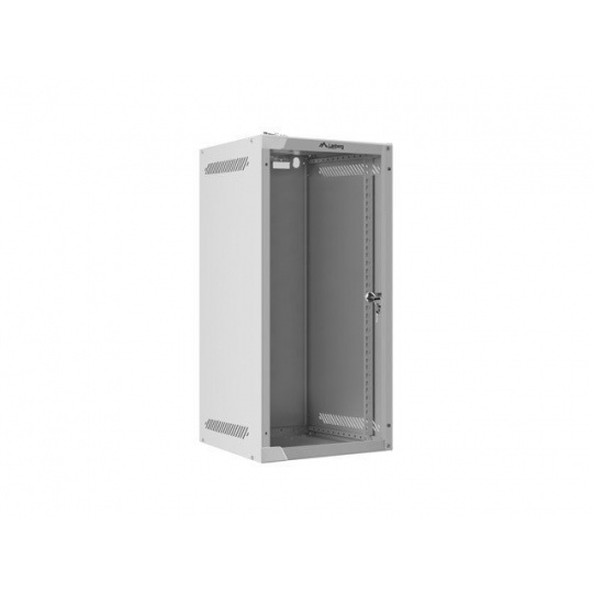 LANBERG RACKOVÁ SKŘÍŇ 10" NÁSTĚNNÁ 12U/280X310 PRO VLASTNÍ MONTÁŽ S PROSKLENÝMI DVEŘMI ŠEDÁ  (PLOCHÉ BALENÍ)