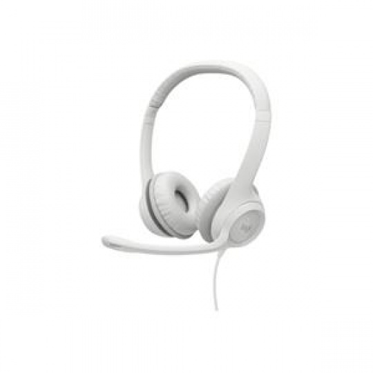 Logitech náhlavní souprava Headset H390, bílá