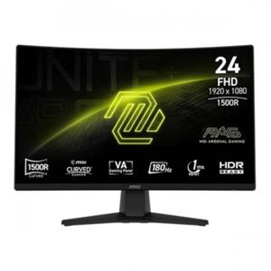 MSI MAG 242C Gaming monitor 23,6" VA zakřivený/FHD/180Hz/1ms/DP/HDMI/černá