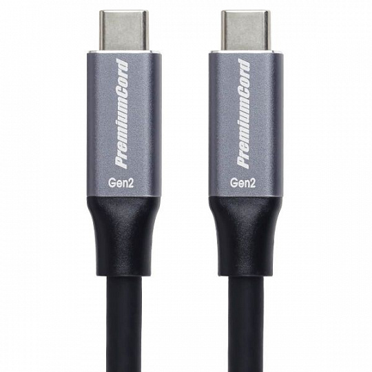 PremiumCord USB-C kabel ( USB 3.2 GEN 2, 5A, 100W, 10Gbit/s ) černý 5m PremiumCord USB-C kabel ( USB 3.2 GEN 2, 5A, 100W, 10Gbit/s ) černý 5m