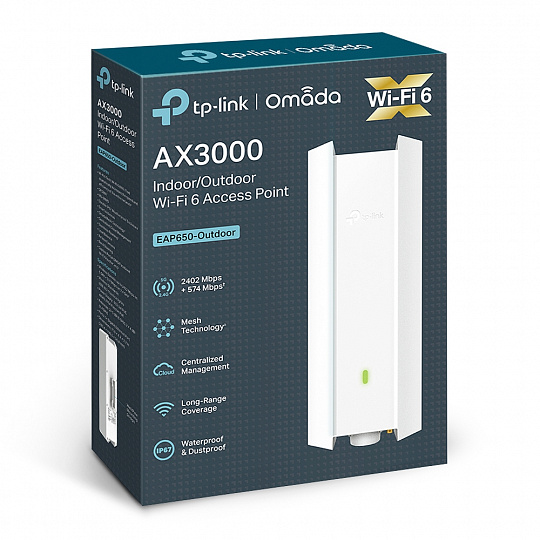 TP-Link EAP668 Outdoor HD - Dvoupásmový přístupový bod Omada AX3600 Wi-Fi 6, venkovní/vnitřní TP-Link EAP668 Outdoor HD - Dvoupásmový přístupový bod Omada AX3600 Wi-Fi 6, venkovní/vnitřní