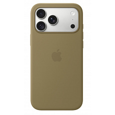 iPhone 18 Pro Max Silicone Case with MS - Olive iPhone 18 Pro Max Silicone Case with MS - Olive