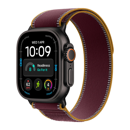 WATCH Ultra 4 49 Black TC/Burgundy Trail Loop- S/M WATCH Ultra 4 49 Black TC/Burgundy Trail Loop- S/M