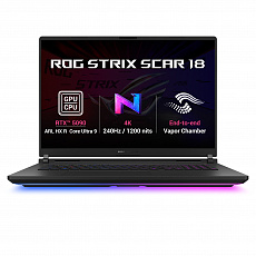 ASUS ROG Strix SCAR 18/G835LXG-TQ468WZ + ADAPTER/U9-290HXP/18"/4K/64GB/1TB/RTX 5090/W11H/Black/2R