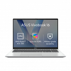 ASUS Vivobook 16/M1607KA-MB245WZ/AI5-330/16"/WUXGA/16GB/512GB/AMD int/W11H/Silver/2R