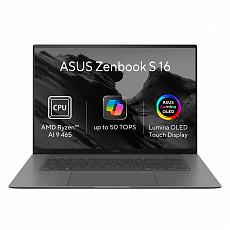 ASUS Zenbook S16 OLED/UM5606GA-OLED592XZ/AI9-465/16"/2880x1800/T/32GB/512GB/AMD int/W11P/Gray/2R ASUS Zenbook S16 OLED/UM5606GA-OLED592XZ/AI9-465/16"/2880x1800/T/32GB/512GB/AMD int/W11P/Gray/2R